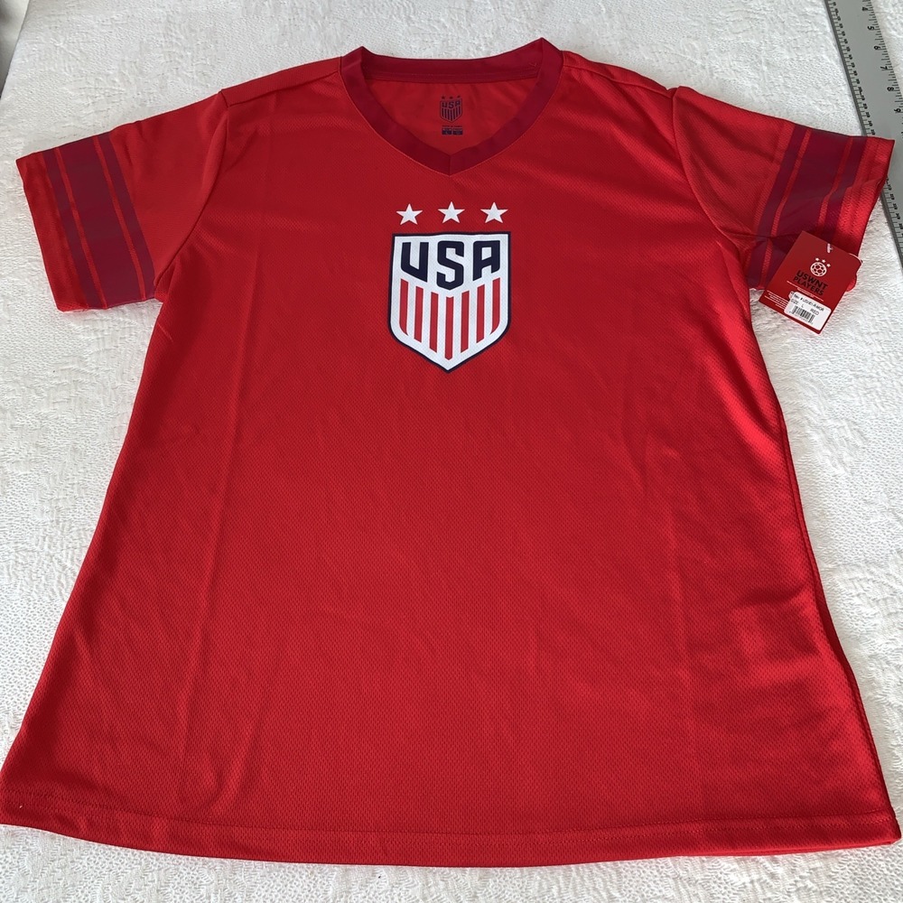 USWNT  Alex Morgan #13 Red Away Soccer Jersey Large 2019 2020 USA TEAM